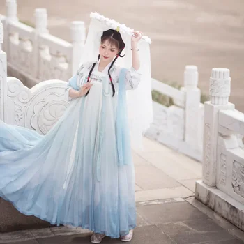 Hanfu Obleko Tang Dinastije Stari Kostum Ženske Ljudskega Plesnega Oblačila Kitajske Tradicionalne Pravljice Princesa Obleke Stopnji Uspešnosti