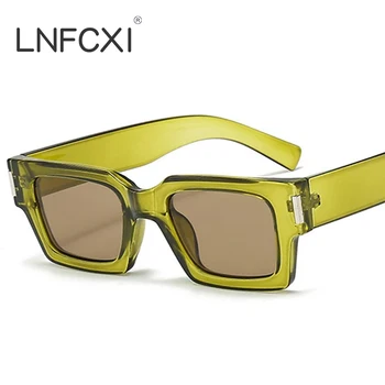 LNFCXI Fashion Zelena sončna Očala Ženske Kvadratnih Odtenki UV400 Retro Moški Trendi sončna Očala