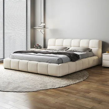 Spalnica pohištvo italijanskega zelo preprosta mehurček posteljo Nordijska sodobne preprosta, lahka nastran zakonsko posteljo poročno posteljo
