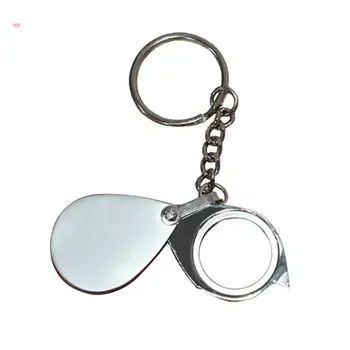 Prenosni 20X Zložljiva Keyring Lupo Z Verigo ročni Očala