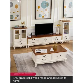 Masivnega lesa TV kabineta, spalnice, moderno preprost tla predalnik majhnih apartma dnevna soba, mini Ameriški čaj tabela TV omara combina