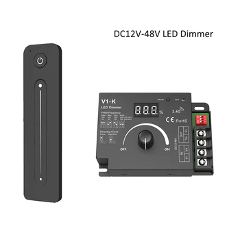 2.4 G Brezžični LED Dimmer DC12V 24V 480W Black Ratory Gumb Zatemnitev 20A RF Touch Daljinski upravljalnik za 5050 Enotni Barvni Trak Svetlobe