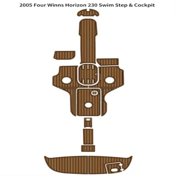 Po meri EVA Peno, Teak Talna Ploščica za leto 2005 Four Winns Obzorja 230 Plavati Platformo Kokpit - Samolepilni
