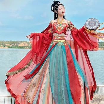 Hanxu Eksotičnih Hanfu Tianzhu Deklice Han Element Izboljšano Starodavna Oblačila, Kompletna serija Poletnih Novo Xianqi