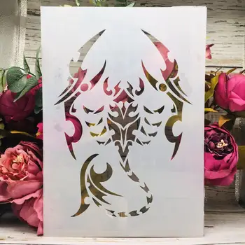 A4 29 cm Scorpion DIY Layering Matrice Stensko Slikarstvo Album Kolorit Reliefi Album Dekorativni Predlogo