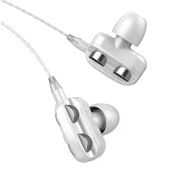 V Uho Tip Slušalke Dinamično Dvojno Tuljavo Spanja Slušalke Plug-Tip 3,5 mm Slušalke Žične Slušalke Bas Čepkov Žične Slušalke