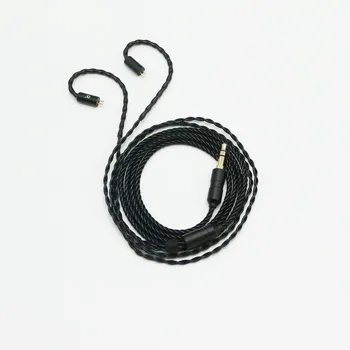 3,5 mm pozlačeni plug black twisted podaljšek za slušalke kabel, primeren za MP3, MP4 računalnik slušalke telefoni nadomestni žice