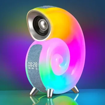 Conch Obliko Bluetooth Zvočnik za Domači Kino APP Nadzor Zvoka Polje LED Prikazuje Čas, Nastavite Opozorilo Zvočniki Caixa De Som Bluetooth
