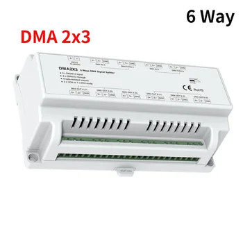 NOVA 12-48VDC 6 Načinov DMX Signal Splitter DMA2X3 DMX512 Ojačevalnik Repetitorja Delo DMX, Master 0.5 Največ za LED Lučka za Premikanje Glavo Svetlobe