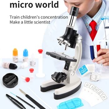 28 kos set Biološki Mikroskop 1200X Povečava Začetnik Mikroskopi Kit Šoli Znanost, Izobraževanje Dobave zlitine mikroskop