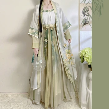Tradicionalni Hanfu za Žensko Kitajski Starodavne Dinastije Tang Princesa Kostum za Orientalski Karneval Cosplay Fazi Folk Dance Kostumi
