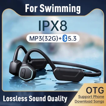 Za Xiaomi Kostne Prevodnosti Slušalke Bluetooth Brezžične IPX8 Nepremočljiva MP3 Predvajalnik, Hi-fi Slušalke Z Mikrofonom Slušalke Za Plavanje