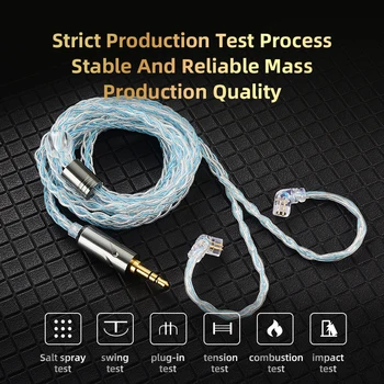 Premium Slušalke Posodobitev Kabel, 3.5 mm Jack, 2Pin, 0,75 mm Priključek Žice, Izboljšajo Vaše Doživetje Zvoka kz telefonski kabel simgot