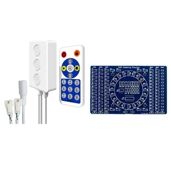 SP601E Dvojni Izhod Signala Bluetooth, LED Glasba Krmilnik & Obračanje LED SMD NE555 Spajkanje Praksi Odbor DIY Kit