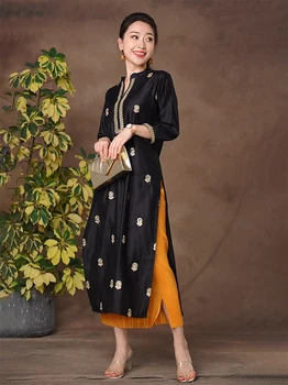 M-3XL Plus Indijski Obleko Za Ženske Vrhovi Bluzo Ropa De La Indija Kurta Pakistanski Obleko Kurti Indija Oblačila Etnične Slog