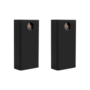 2X Portable Power Bank Zaščitna Primeru 40000Mah Moči Banke Silikonsko Ohišje Za Romoss Zeus Pea40 (Black)