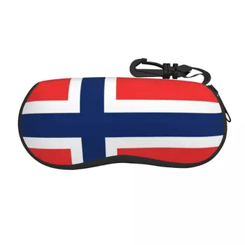 Norveško Zastavo Očala Primeru Lahek Polje Patriot Potovanja Očala Škatla Za Shranjevanje Vintage Sončna Očala Polje