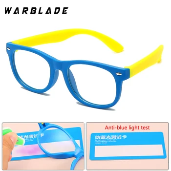 WarBLade Novega Otroka Anti-modra Svetloba Očala za Otroke Mehko Okvir Buljiti Pisane Fleksibilno Silikonsko Očala Otroci Oči Slave Eywear