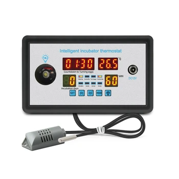 ZFX-W9002 Smart Digitalni Termostat Temperature in Vlažnosti Nadzor Inkubator 360 Samodejno Jajce Obračanja 12V