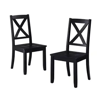 Bolje, Domov & Vrtovi Maddox Prehodu Stoli Jedilnico, Komplet 2, Črna, bivalni prostor stol chaises nordijska stol stol za jedilnico