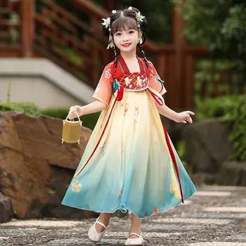 Dekle Hanfu Kitajski Obleko Tradicionalnih Hanfu Dekle Otrok, Cosplay Kostume Pravljice Obleko Tang Princesa Obleko Otroci