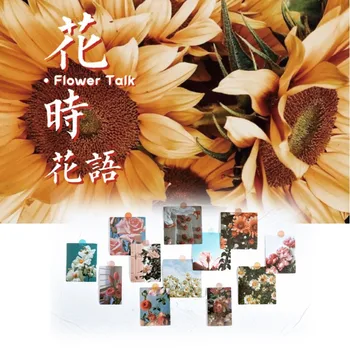 46pcs/box naravne kulise cvet rastlin DIY tiskovine nalepke, knjige, ing tiskovine