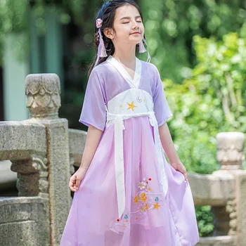 Božič je Tradicionalni Kitajski Kostume za Dekleta Hanfu Pravljice Obleko Ljudskega Plesnega Letnik Vezenje Sodišče Princesa Obleko Festival