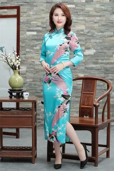 Priložnostne Obleke Za Ženske Novost Cheongsam Qipao Slim Classic Obleko Kratek Rokav Kitajske Tradicionalne Mandarin Ovratnik Oblek 1