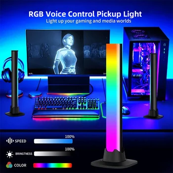 RGB Zvok Pickup Svetlobe, Igralna Soba Vzdušje Svetlobe Noč Svetlobe Namizju Računalnika Pisane Glas Nadzorovanih Glasbe Ritem Svetlobe 2