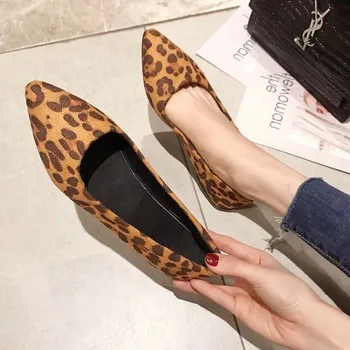Loafers Stanovanj Leopard Konicami Prstov Priložnostne Ženske Čevlje Novo Udobno Hojo Mujer Zapatos:na Obrabo odporna 3