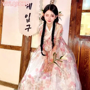 Novi korejski Yanji Hanbok korejski Princesa Polno Kostum Sodišče Obleko Fazi Plesna Predstava Kostumi za Ženske korejski Obleki 3