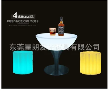 Xinglang LED Svetlobna Bar Blatu Daljinski upravljalnik Polnjenje Nepremočljiva Bar Pohištvo Ustvarjalne Hotelski Restavraciji Prosti čas Štor Blata 3