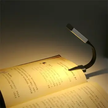 LED USB Polnilne Branje Knjige Svetlobe S Snemljivo Prilagodljiv Posnetek Prenosne Svetilke Kindle eBook Bralcev Noč Svetlobe Spalnica Nova 3