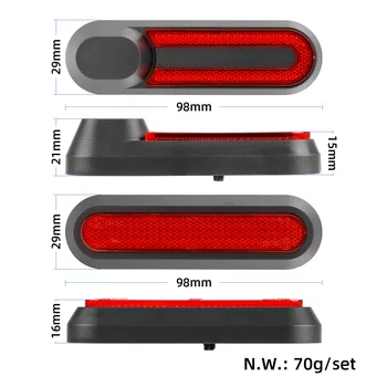 4 Kos Okrasni Kolesni Pokrovi za Xiaomi M365 1S Pro 2 Električni Skuter Hub Skp Reflektivni Zaščito Bela Rdeča Modra Črna Lupine 5