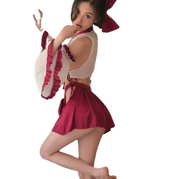 Cosplay Kimono Kostume Ženske Seksi Perilo Niz Japonskih Anime Srčkan Čarovnica Roleplay izenačena z Rokavi bo Ustrezala vidi skozi Pižami 5