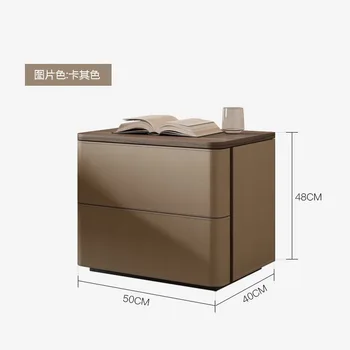 Spalnica pohištvo minimalističen italijanski visoko-kakovostni razred postelji kabinet sodobne sedlo usnje omara oreh zrn omara za shranjevanje 5