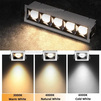 Nastavljiva svetloba LED stropna luč 4W12W16W20W36W40W Dnevni sobi notranje luči COB spot luči nebo svetilka downlight 5
